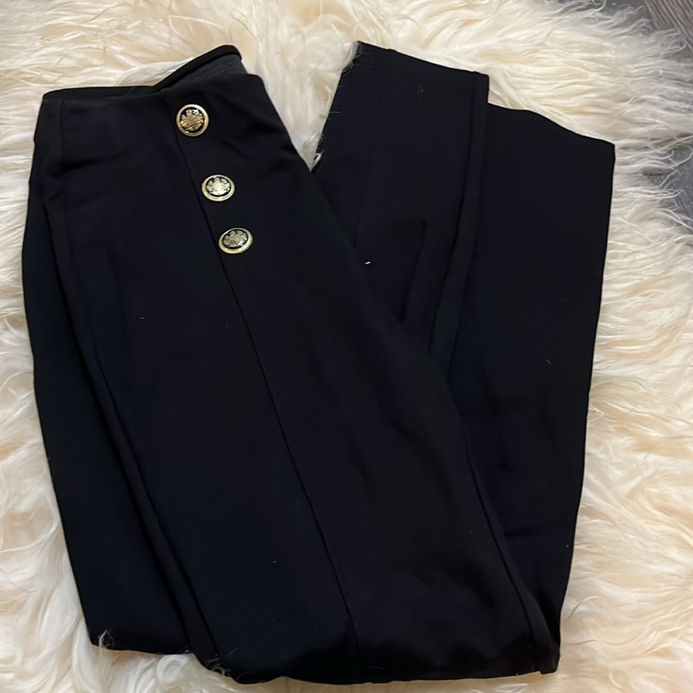 Truth By Republic Black Skinny Pants With Buttons